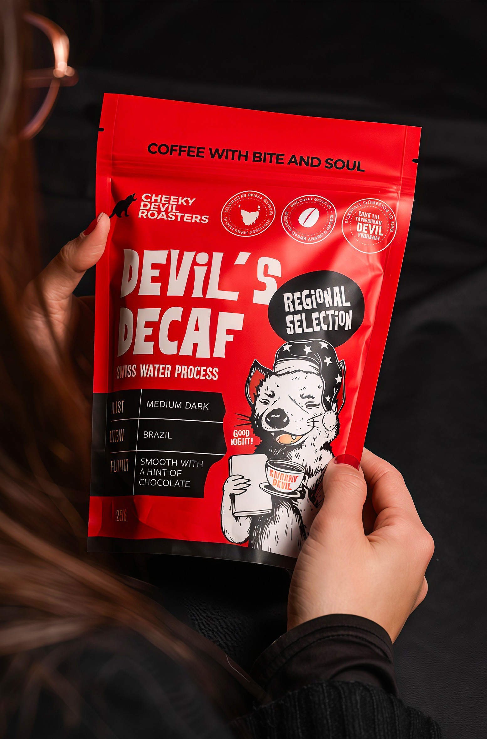 Cheeky devil roasters coffee packaging design by thirsty fox