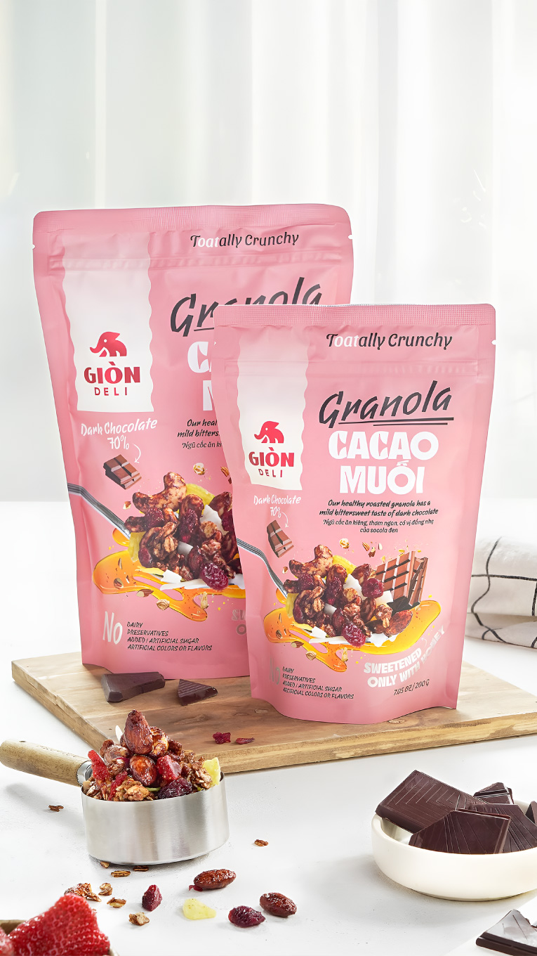 Gion Deli Granola Packaging Design: From Bland to Brand‑Star