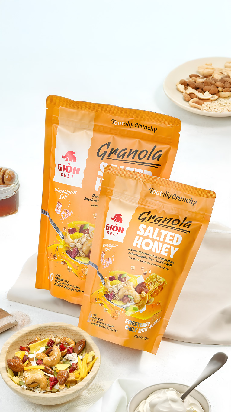 Gion Deli Granola Packaging Design: From Bland to Brand‑Star