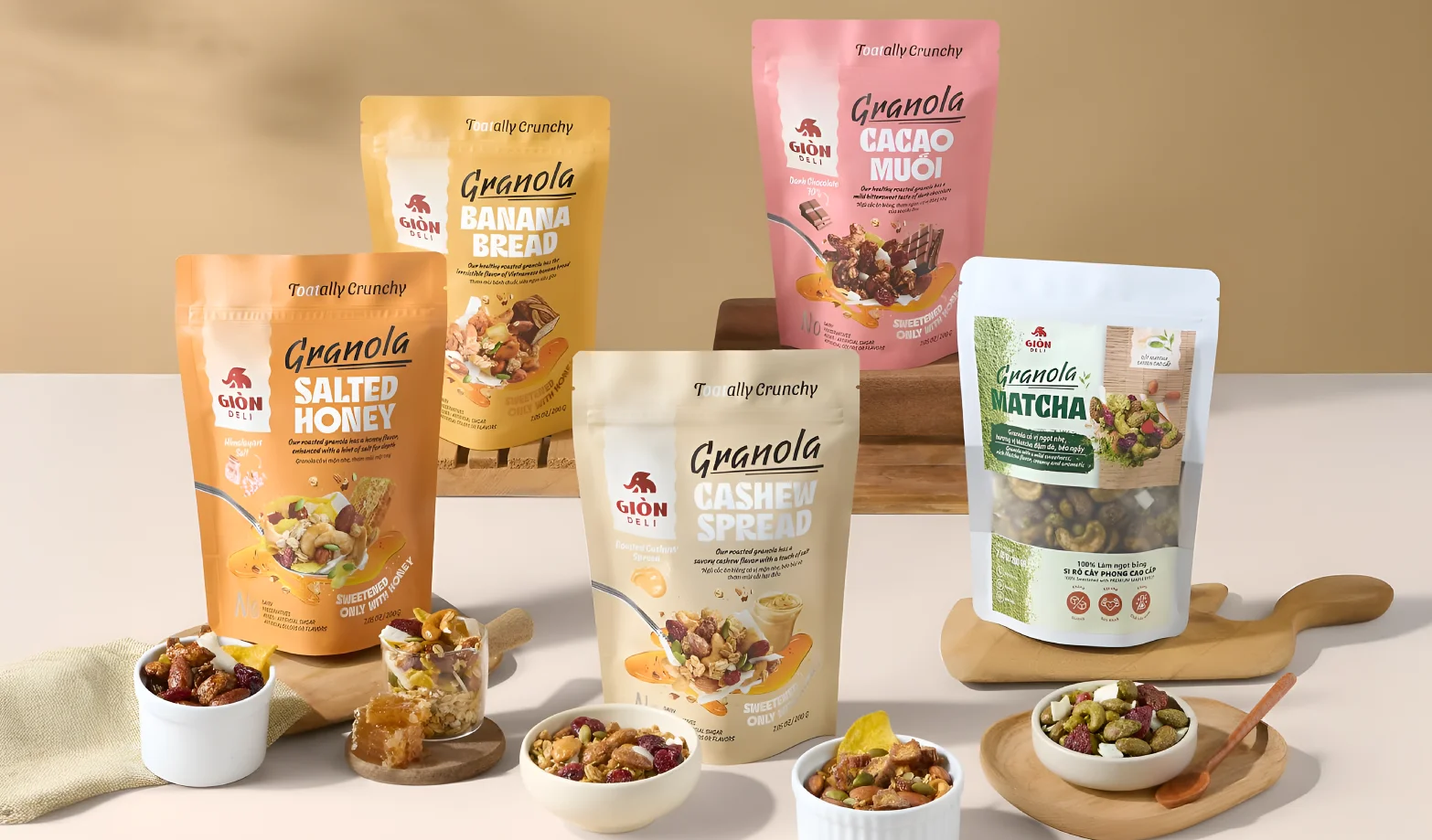 Gion Deli Granola Packaging Design: From Bland to Brand‑Star