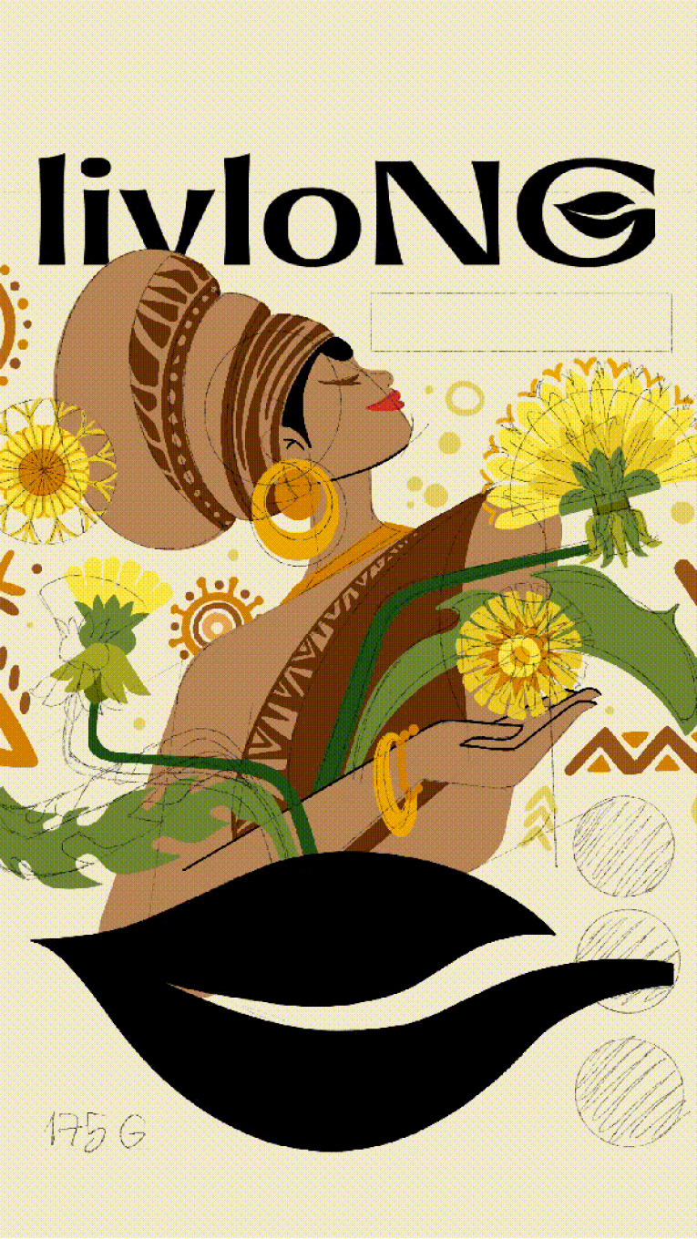 livloNG Herbal Tea Packaging Design: Tea that Carries the Spirits of Africa