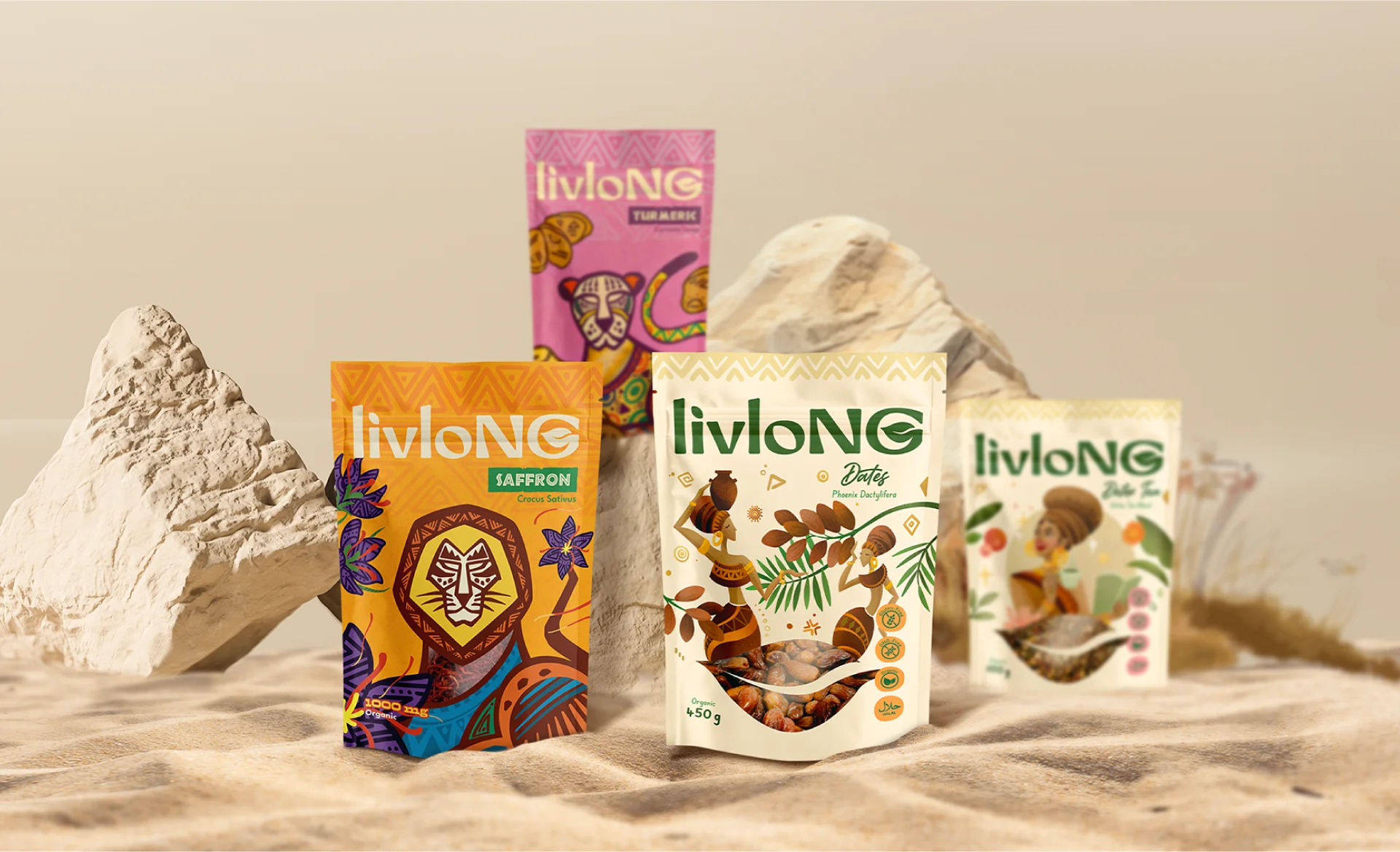 livloNG Herbal Tea Packaging Design: Tea that Carries the Spirits of Africa