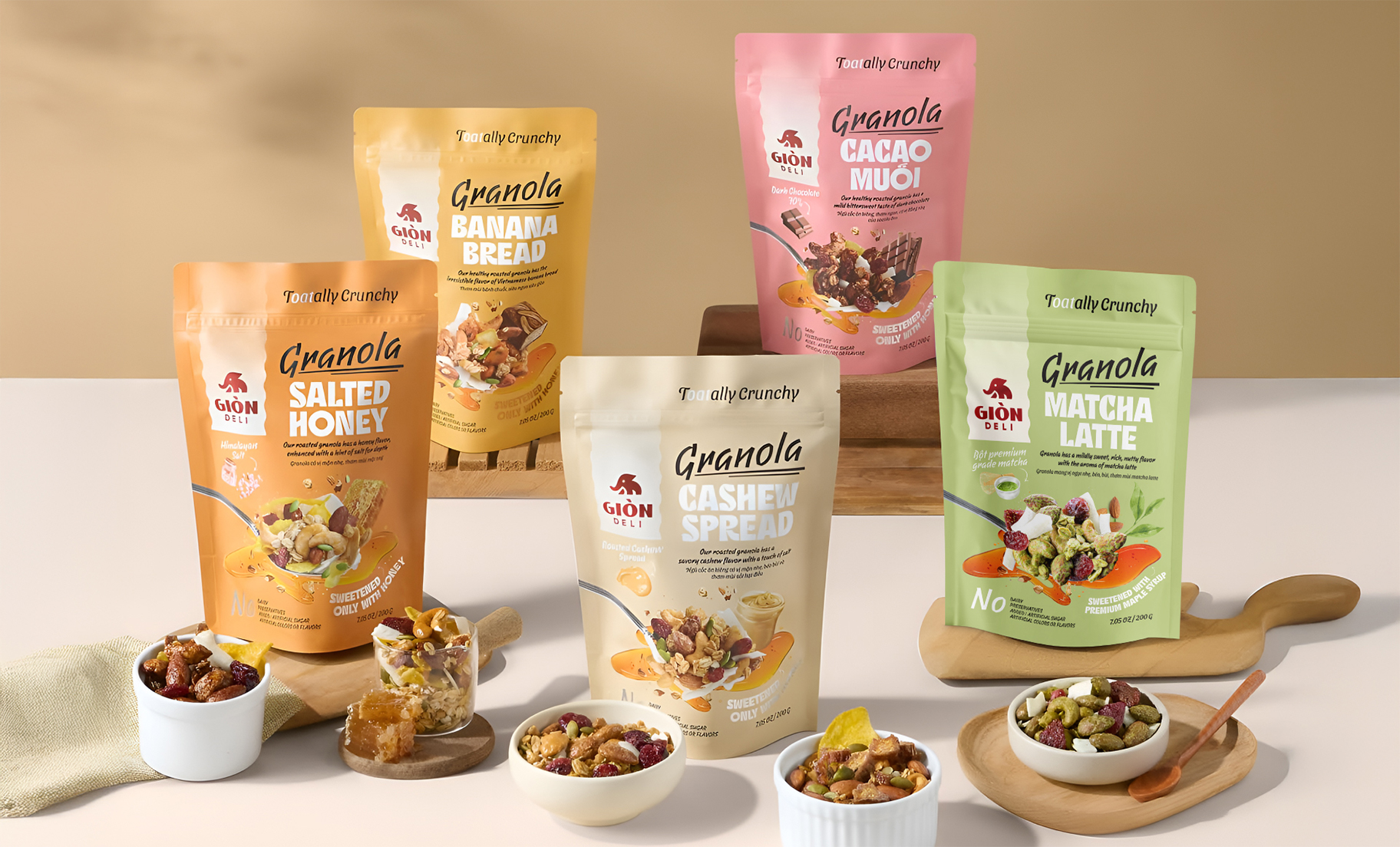 Gion Deli Granola Packaging Design: From Bland to Brand‑Star