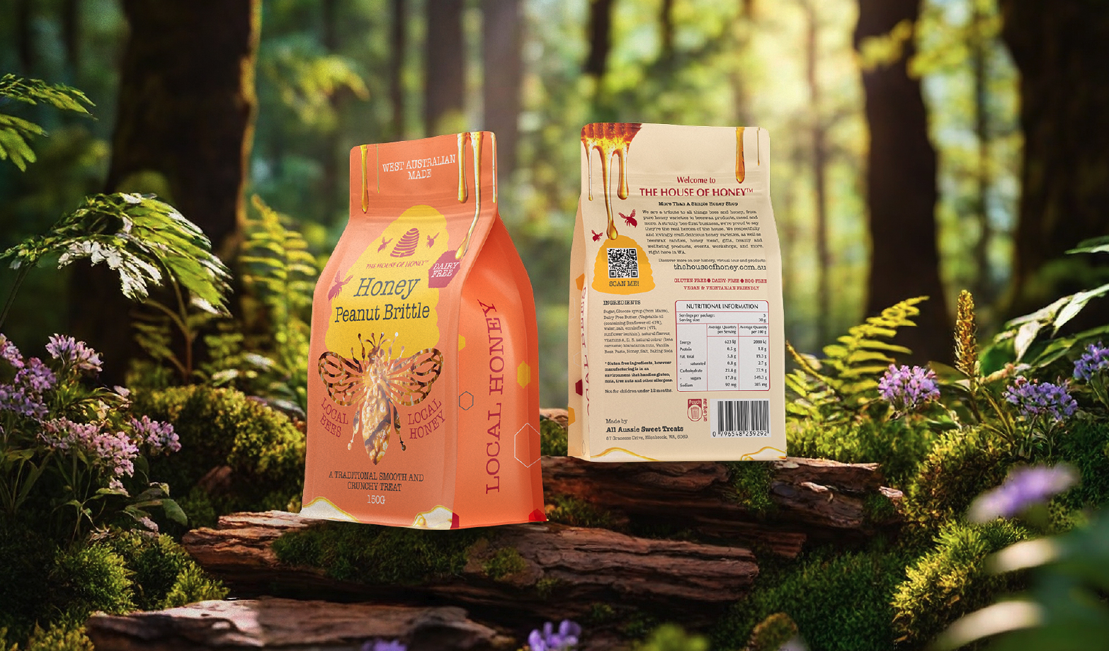 Honey candy packaging design