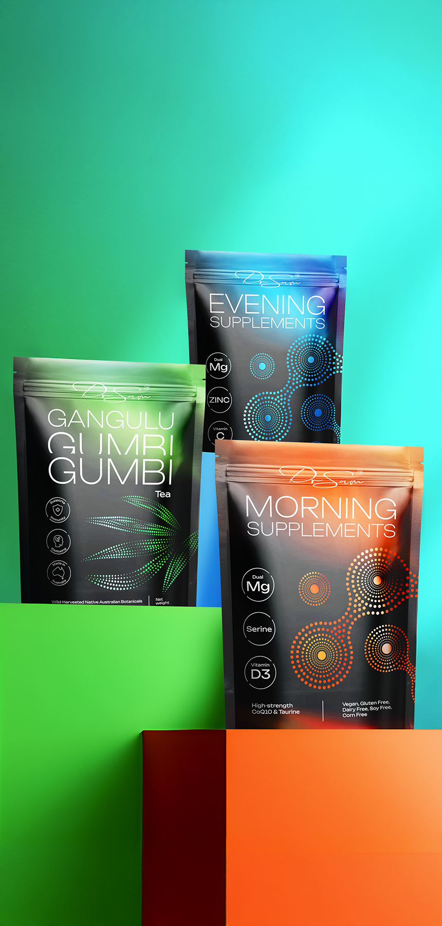 Dr Sam Longevity Supplement Packaging