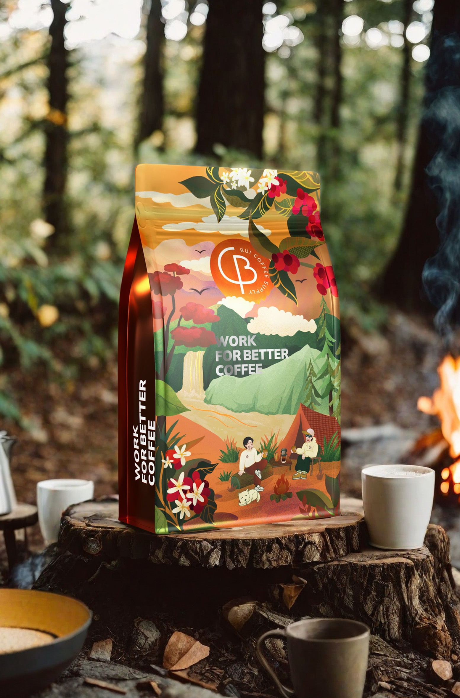 Bui Coffee Supply coffee packaging design by Thirsy Fox