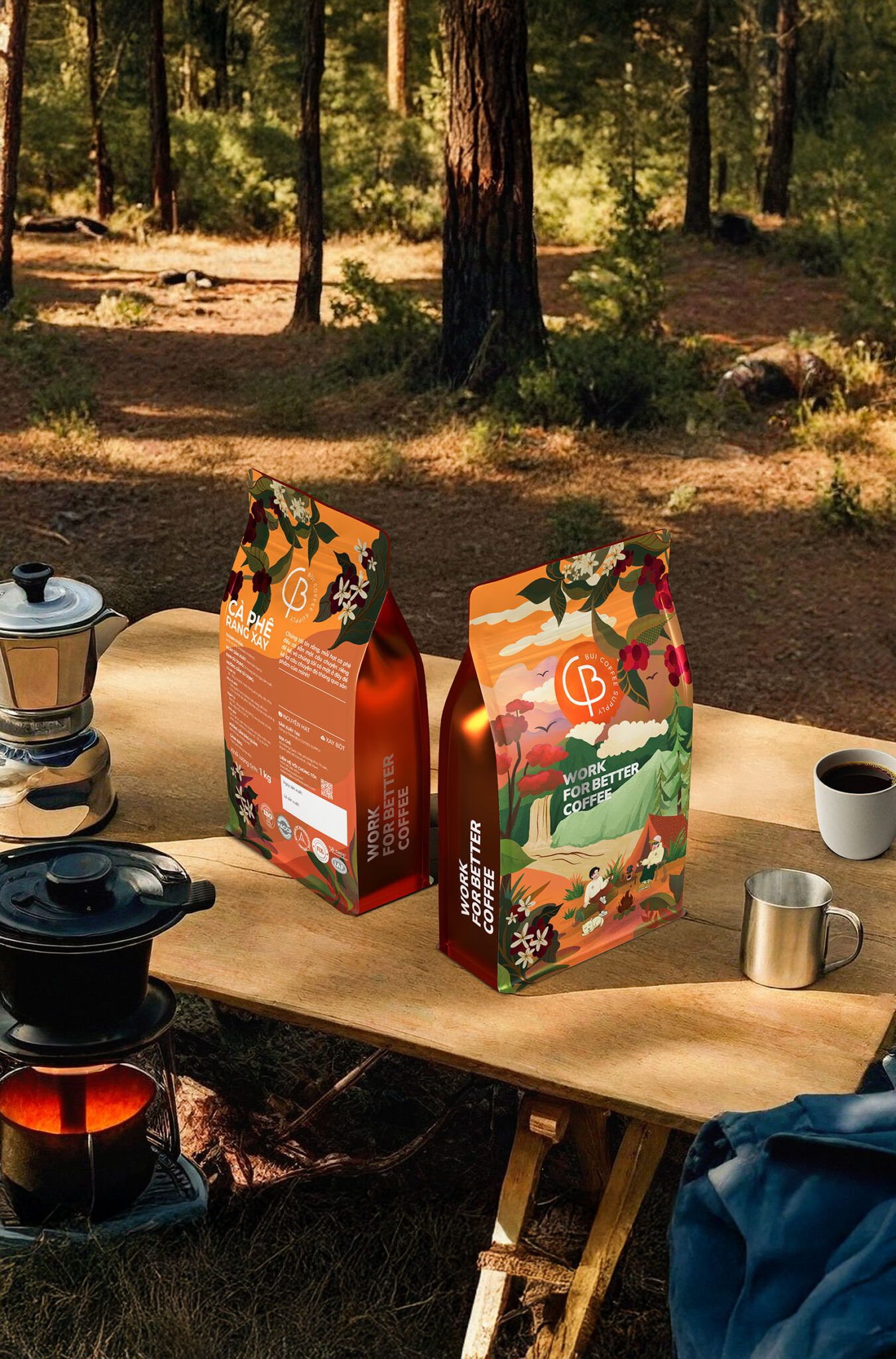 Bui Coffee Supply coffee packaging design by Thirsy Fox