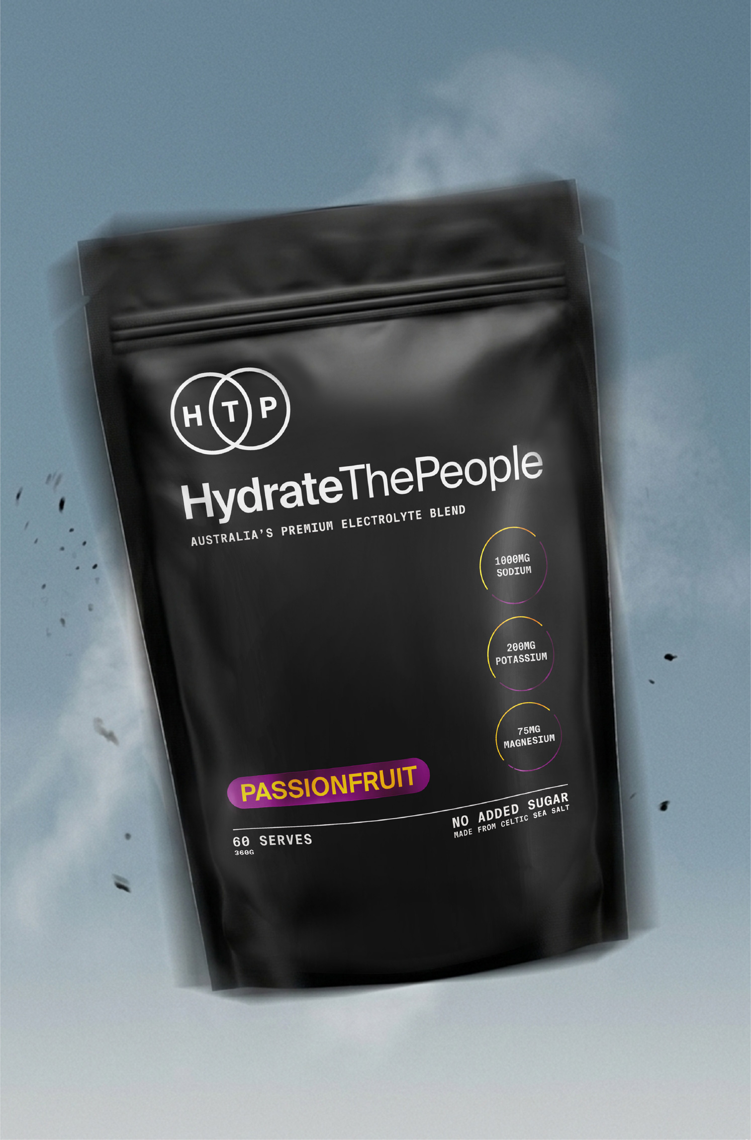 Hydrate the People premium electrolyte packaging designed by Thirsty Fox, Australia
