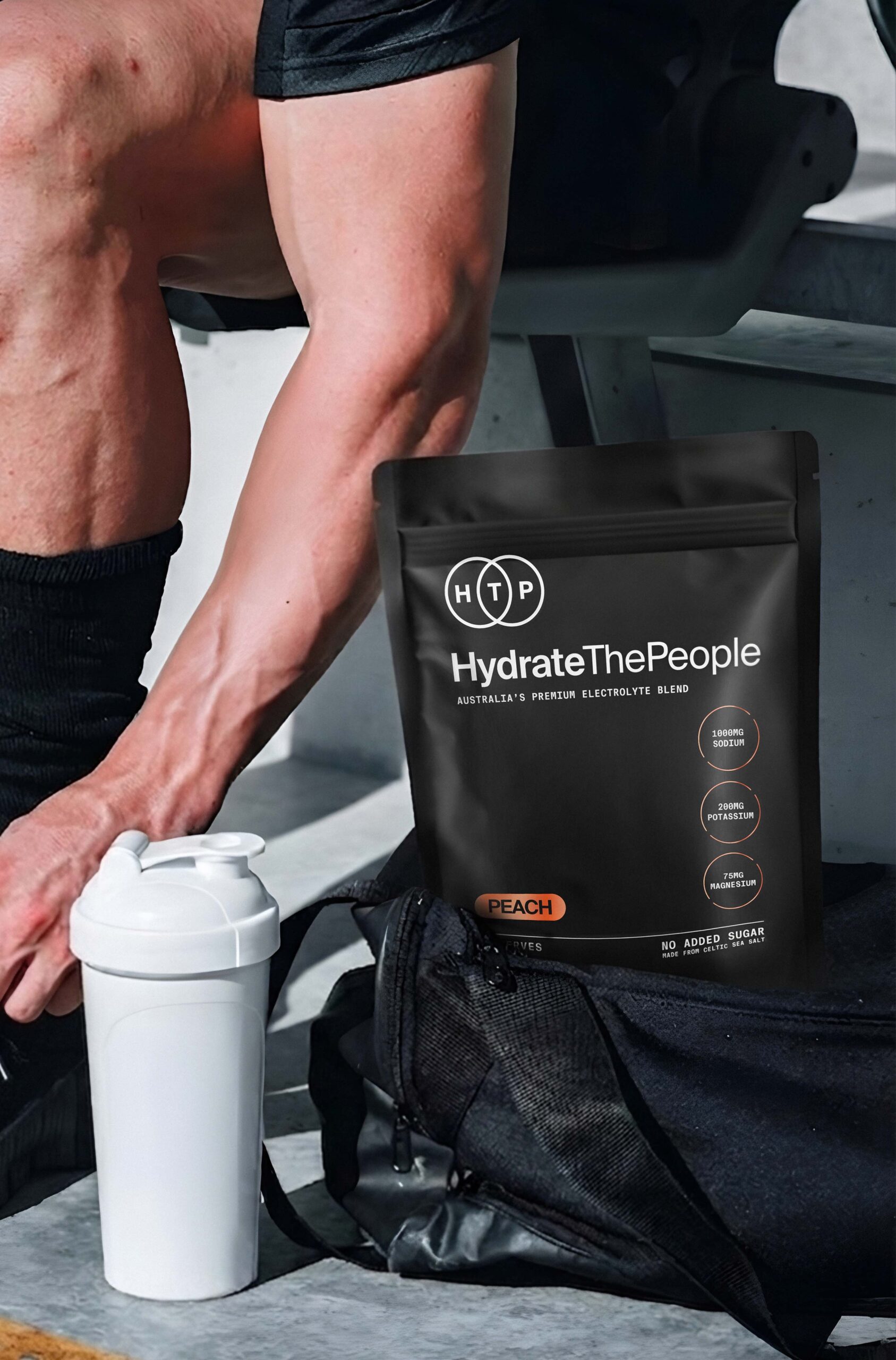 Hydrate the People premium electrolyte packaging designed by Thirsty Fox, Australia